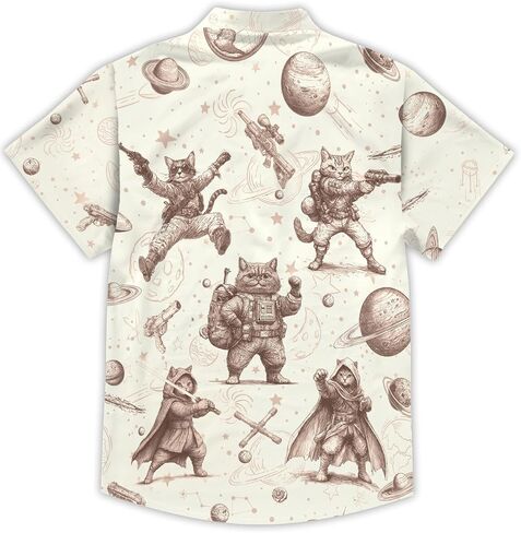 Funny Hawaiian Shirts for Men Short Sleeve Button Down Casual Shirts Summer Tropical Beach Shirt in Kuwait