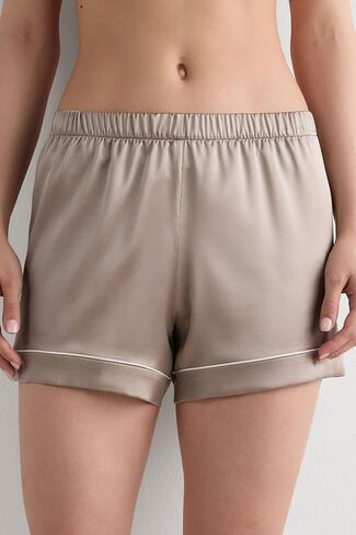 Woman's Piped Silk Shorts in Saudi Arabia