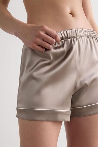 Woman's Piped Silk Shorts in Saudi Arabia