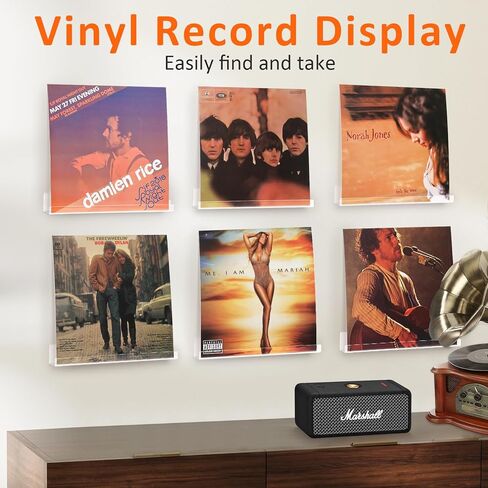 12 حزمة سجل سجل الفينيل ، رف جدار الجدار فينيل ، حامل سجل للعرض والتخزين ، أرفف عائمة للجدار وغرفة المعيشة وغرفة النوم in Kuwait