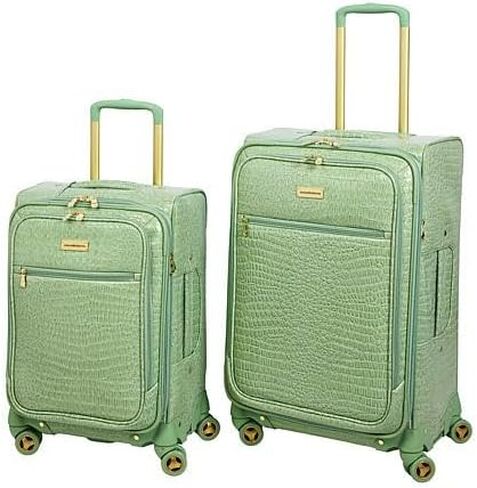 Samantha Brown 2 قطعة Summer Croco 22 "Carry-On & 26" مجموعة الدوران (Sage Green) in Saudi Arabia