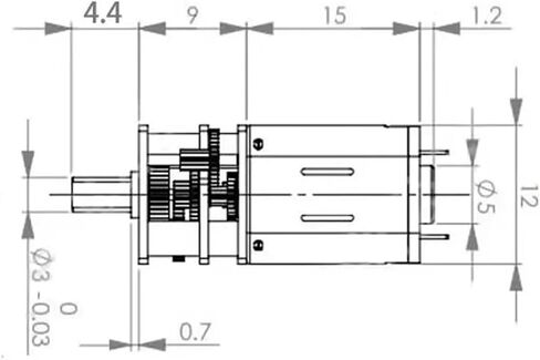 N20 Micro Metal Gear Motor 3.6V 230 دورة في الدقيقة للبراغي الكهربائي منخفض السرعة DIY مشاريع عزم الدوران ارتفاع 1.6 كجم. in Kuwait