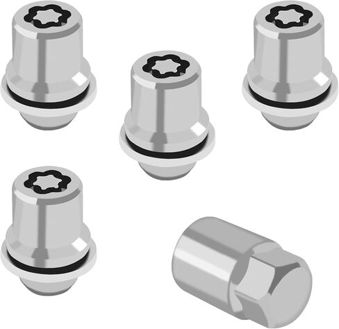 4PCS Wheel Lock Lug Nuts for Toyota, M12x1.5 Anti-Theft Locking Lug Nuts with Wheels Lock Key, 00276-00900 Chrome Wheel Locks for Car Lugs Nut Compatible with Toyota Camry Lexus in Saudi Arabia