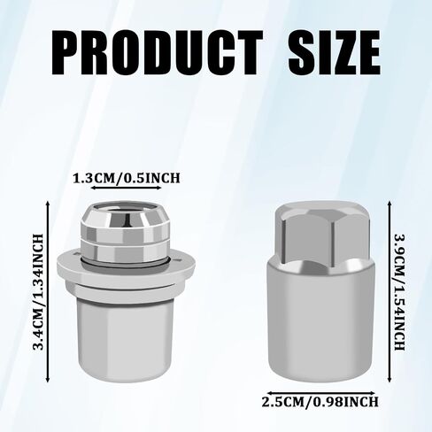 4PCS Wheel Lock Lug Nuts for Toyota, M12x1.5 Anti-Theft Locking Lug Nuts with Wheels Lock Key, 00276-00900 Chrome Wheel Locks for Car Lugs Nut Compatible with Toyota Camry Lexus in Saudi Arabia