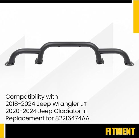 Kuafu Front Bumper Brush Guard Bar Bar Bar متوافق مع 2018-2024 Jeep Wrangler JL Gladiator JT Triple Hoop Pumper Bar Winch & Grille Grille Guard Protector Protection for 82216474aa Steel Powder in Saudi Arabia