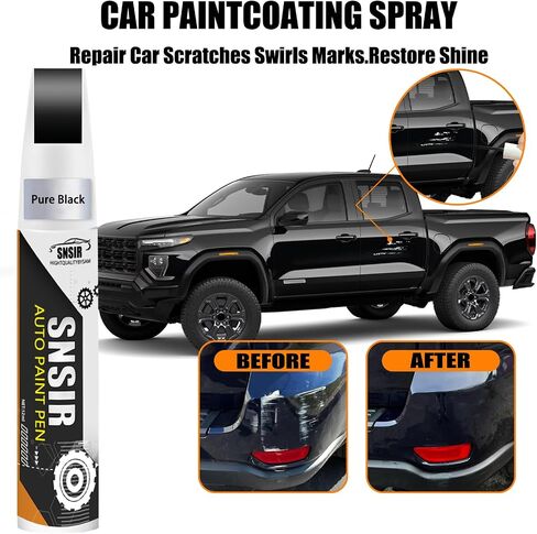 Pure Black Touch Up Paint for Cars, Color Accurate Touch Up Paint for Cars, Premium Car Scratch Remover for Deep Scratches, Easy to Use, Safe and Non-toxic in Saudi Arabia