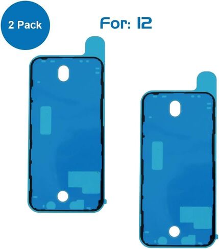 ملصق LCD لاصق مقاوم للماء مسبق القطع من MMOBIEL 2X متوافق مع iPhone 12/ iPhone 12 Pro - 6.1 بوصة أسود لإطار شاشة LCD بما في ذلك مجموعة أدوات in Saudi Arabia