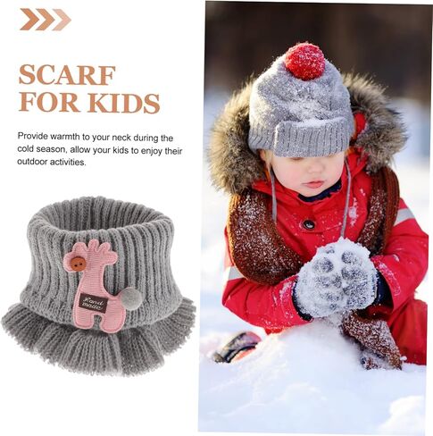 Kids Cartoon Knitted Scarf Neck Warmer for Winter Warm Toddler Scarf for Boys and Girls Fun Design in Saudi Arabia