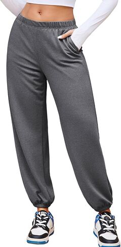 Ekouaer Pajamas Pants, Comfy Lounge Pj Baggy Sweatpants Loose Workout Joggers Pant Sleep Bottoms with Pockets for Women in Saudi Arabia