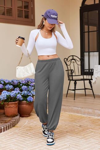 Ekouaer Pajamas Pants, Comfy Lounge Pj Baggy Sweatpants Loose Workout Joggers Pant Sleep Bottoms with Pockets for Women in Saudi Arabia