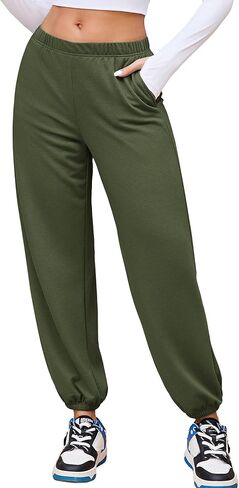 Ekouaer Pajamas Pants, Comfy Lounge Pj Baggy Sweatpants Loose Workout Joggers Pant Sleep Bottoms with Pockets for Women in Saudi Arabia