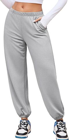 سروال بيجاماس Ekouaer ، صالة مريحة PJ PJ Praggy Pants Workout الركض في قيعان النوم مع جيوب للنساء in Saudi Arabia