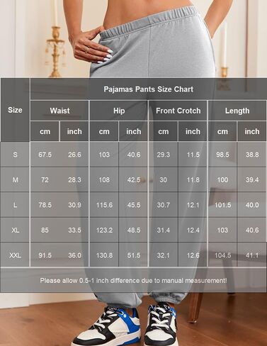 سروال بيجاماس Ekouaer ، صالة مريحة PJ PJ Praggy Pants Workout الركض في قيعان النوم مع جيوب للنساء in Saudi Arabia
