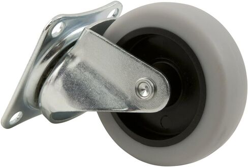 TPR Rubber Caster Wheel with Swiveling Top Plate - 4-Inch - 250 lb. Load Capacity - Non-Marking for Use in Hospitals, Food Service, & Other Institutional Applications in Saudi Arabia