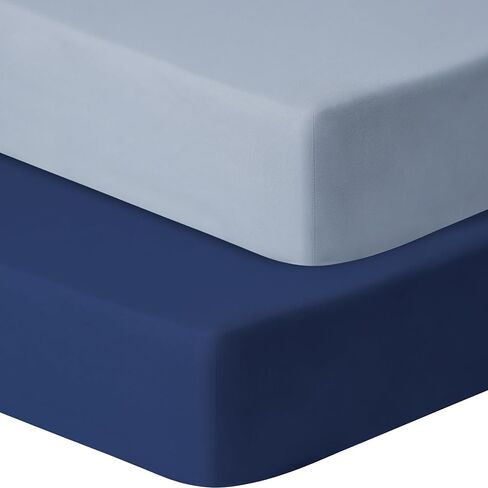 ملاءات سرير الأطفال للأولاد والبنات، عبوتان من ملاءات سرير الأطفال الملائمة لسرير الأطفال القياسي وفراش الأطفال الصغار، ملاءة أطفال ناعمة من الألياف الدقيقة مقاس 52 × 28 × 8 بوصة. (ورقة والغيوم) in Kuwait