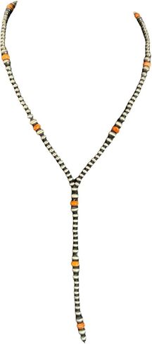 Southwestern 925 Sterling Silver Gemstone with Pearls Bead Lariat Y Necklace. 26 Inches. "Navajo Style" in Saudi Arabia