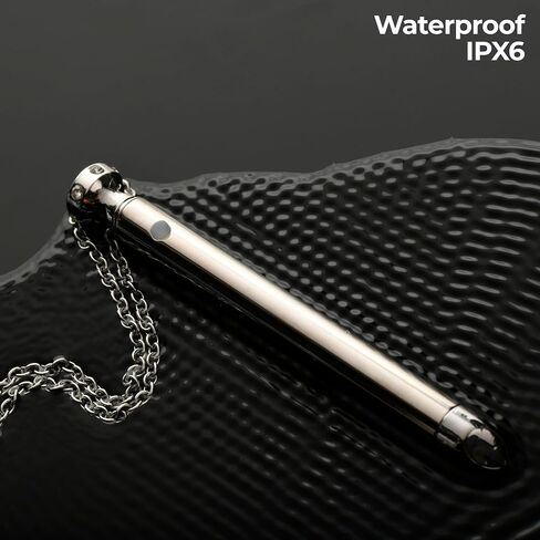 Charmed Silver 7X Vibrating Y Necklace for Women, Sexy Silver Bar Pendant with Chain Necklace, Rechargeable 2-in-1 Necklace Jewelry with Rhinestones in Saudi Arabia