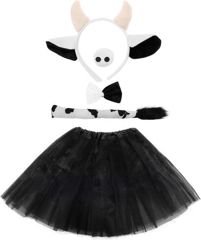 Halloween Cat Costume Accessories Black Cat Costume Set Cat Ears Bowtie Tail Tutu Skirt Cosplay Accessory Kit Men Women in Kuwait