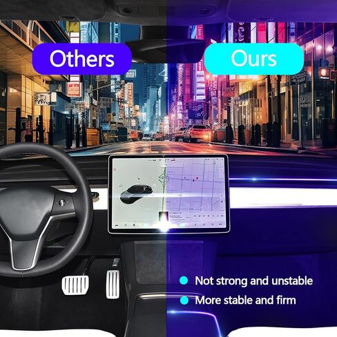 Interior Car Neon Lights Compatible with Tesla Model 3 2021 (Central Position+Gear Position+4Door Contours+4 Foot Lights) Ambient Lighting in Saudi Arabia