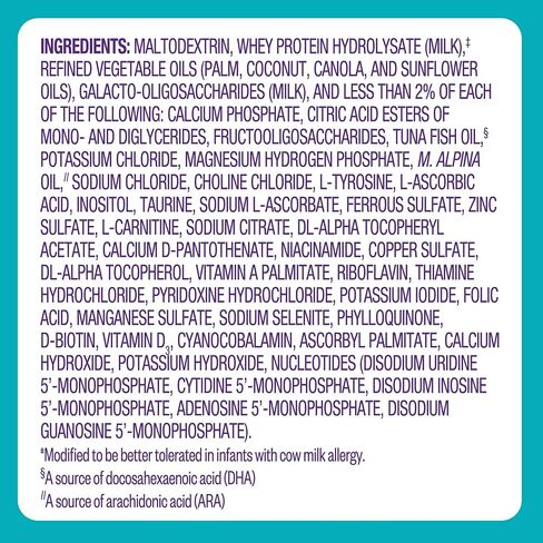 Pepticate Baby Formula, Hypoallergenic Powdered Infant Formula for Cow Milk Allergy, with Omega 3 DHA, ARA, Iron & Prebiotics, 13.2oz (Pack of 4) in Saudi Arabia