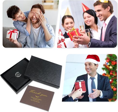 Personalized Gifts Slim Minimalist RFID Leather Wallet for Men,Custom Initial Carbon Fiber Travel Credit Card Holder Wallets Anniversary Christmas Birthday Gift for Men Dad Husband Boyfriend, M in Kuwait