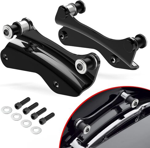 Amazicha Vivid Black 4 Point Docking Hardware Kit متوافق مع Harley Davidson Touring Street Glide Electra Glide Road Road Glide 2014 2015 2017 2018 2018 2020 2021 2022 2023 2024 in Kuwait
