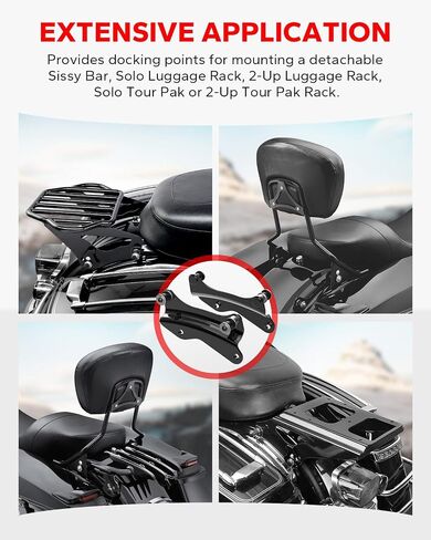 Amazicha Vivid Black 4 Point Docking Hardware Kit متوافق مع Harley Davidson Touring Street Glide Electra Glide Road Road Glide 2014 2015 2017 2018 2018 2020 2021 2022 2023 2024 in Kuwait