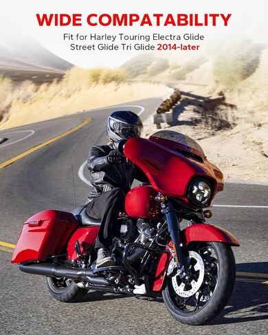Amazicha Vivid Black 4 Point Docking Hardware Kit متوافق مع Harley Davidson Touring Street Glide Electra Glide Road Road Glide 2014 2015 2017 2018 2018 2020 2021 2022 2023 2024 in Kuwait