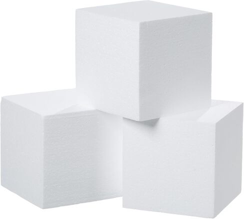 Crafare 3x3x3 Inch 24Pack Craft Foam Square Polystyrene Square Cubes for Arts Projects Sculptures Floral Arrangements Modeling and Centerpieces in Saudi Arabia