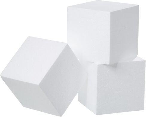 Crafare 3x3x3 Inch 24Pack Craft Foam Square Polystyrene Square Cubes for Arts Projects Sculptures Floral Arrangements Modeling and Centerpieces in Saudi Arabia