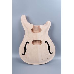 Unfinished Guitar Body Semi Hollow Mahogany Maple Cap Curved Top Set In Guitar Pocket DIY Guitar Body replacement