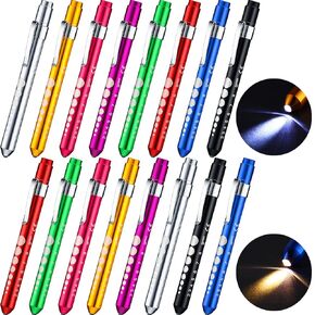 16 حزمة قلم ضوء ممرضة LED Penlight أضواء القلم للممرضات Penlight تلميذ Penlight مع مقياس التلميذ Penlight قابلة لإعادة الاستخدام لطلاب الممرضات والأطباء الاستخدام اليومي