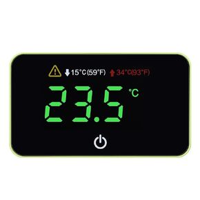 Fish Tank Thermometer Alarm Aquarium Temperature Guage LED Aquarium Thermometer Monitoring Tool Mini Digital Mini Terrarium Tank Turtle Tank Tropical Digital Thermometer Accurate LED Display to ±0.9℉