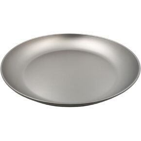Round Camping Plate Titanium Plate Outdoor Ultra Light Camping Tableware GR1 Titanium Dinner Plate 7-Inch BBQ Mountaineering Picnic Fruit Plate