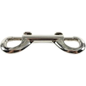 Heavy - Duty Nickel - Plated 3-3/8" Double Ended Snap Hook Double Swivel Snap Clip