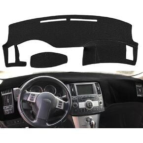Dashboard Cover Dash Cover Mat Pad Carpet Custom Fit for Infiniti FX35 FX45 2003 2004 2005 2006 2007 2008 (Black) Y40