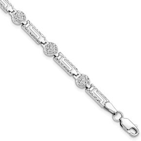 14k White Gold Chain Bracelet Fancy Fine Jewelry For Women Gifts For Her