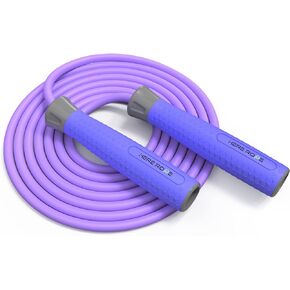 حبال القفز من HEREROPE للياقة البدنية، حبل القفز قابل للتعديل للنساء والرجال، حبل القفز المرجح 1/4 رطل مع حبل القفز PVC 7 مم، قبضة مضادة للانزلاق، رائعة للسرعة والقلب والخدع والقوة والتدريبات in Kuwait