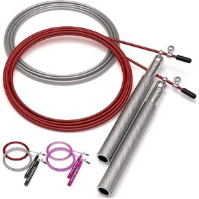 Jump Ropes for Fitness with 2 Adjustable Jumping Rope Cables - Skipping Rope Jump Rope for Men and Women - Speed Rope for CrossFit, Boxing, Workout - Indoor and Outdoor Exercise