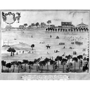 Boston Common 1768 Npartial View Of The Common In Boston Massachusetts Line Engraving American 1902 After A Watercolor By Christian Remick 1768 Poster Print by (18 x 24)