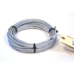 WARN 69336 Winch Accessory: Steel Cable Wire Rope with Loop End and Terminal, 5/32" Diameter x 55' Length , Black