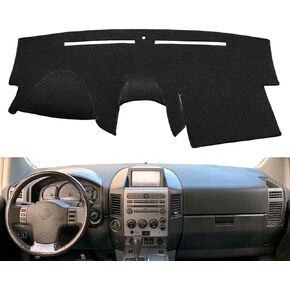 Dash Cover Mat Custom Fit for 2004-2007 Nissan Armada with Navigation, Dashboard Pad Carpet Protector Y60 (Black)
