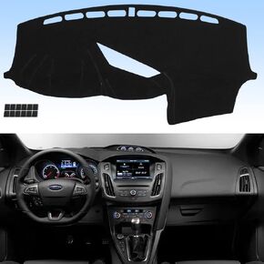 Dashboard Cover Flannel Dash Mat Custom Compatible with 2013-2018 Ford Focus ST /2016-2018 Ford Focus RS, Anti-Glare, Anti-Reflection, No Peculiar Smell