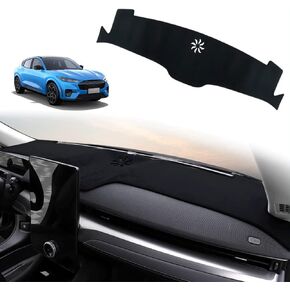 AOSKonology for Mach E Dashboard Cover Mat Accessories No Glare, Flannel Dash Covers Dash Mat Cover Anti Slip Sunshade No Glare Compatible with Mustang Mach E Interior Accessories 2021 2022 2023
