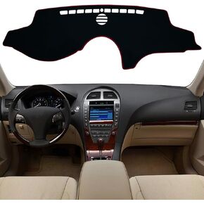 Dash Mat Cover Interior Dashboard Protection pad Compatible with Lexus ES240 ES350 Sedan 2007-2012 Dashboard Cover Pad Carpet Protector (Black Trim)