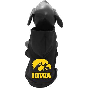 All Star Dogs NCAA Lowa Hawkeyes Collegiate Cotton Lycra Hooded Shirt for Dogs