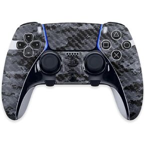 MightySkins Carbon Fiber Skin Compatible with PS5 DualSense Edge Controller - Digital Camo Protective, Durable Textured Carbon Fiber Finish Easy to Apply, Remove, and Change Styles Made in The USA