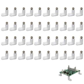 40pcs Game Console Motherboard Plastic Feet, L Shape Type PCB Board Spacer Mounting Feet with Screws, for Arcade Gaming Circuit Board Accessories DIY Parts