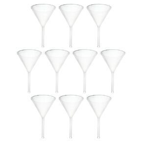 10PK Filter Funnels, 3.6" - Polyethylene Plastic - Resistant to Acids & Alkalis - Great for Laboratory, Classroom or Home Use - Eisco Labs