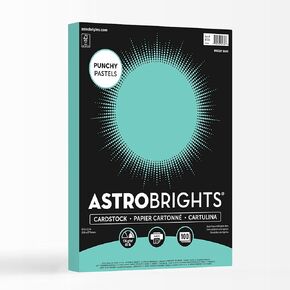 Astrobrights Punchy Pastels 65 lb. Colored Paper, 8.5-inch x 11-inch, Breezy Blue, 100 Sheets/Pack (91784)